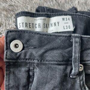 Topman Black Stretch Skinny Jeans